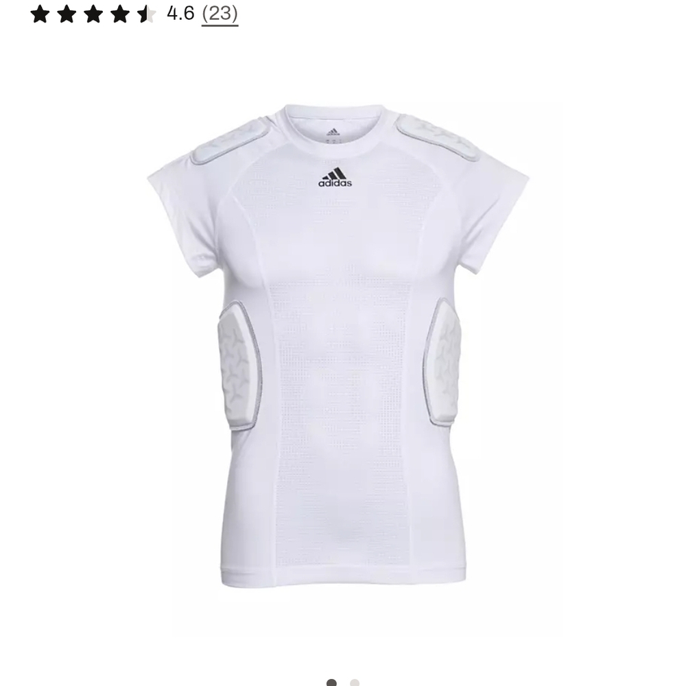 Adidas White Padded Compression Shirt